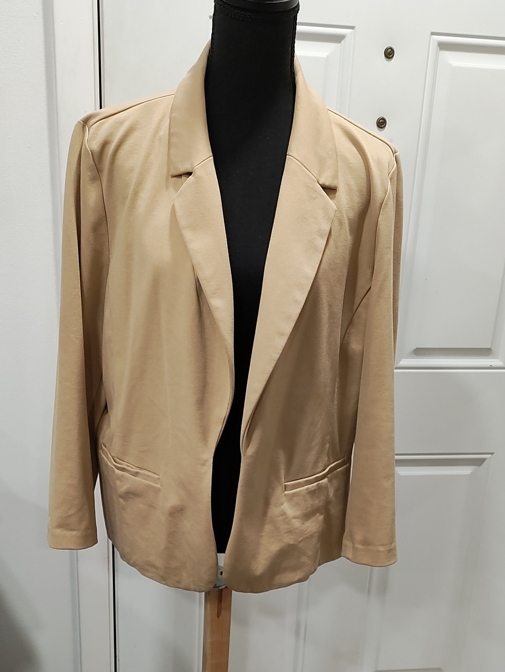 croft & barrow Tan Open-Front Blazer Jacket